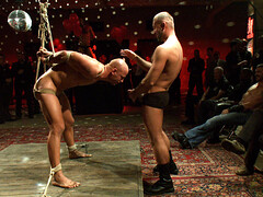 Patrick Rouge in a hardcore BDSM scene with Josh West