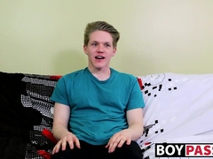 Blond twink with heavy booty interviewed & dicked down raw