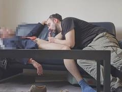 Amateur first-time handjob and rimming with straight guys