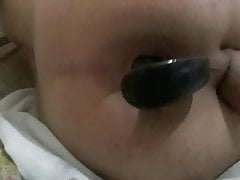 playing with the butt plug in the ass. Pt2