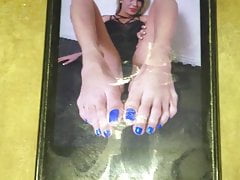 Cum On Violet Skye Sexy Feet Blue Toe Nails