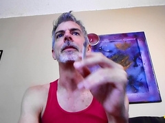 Father Richard Lennox smokes while teasing his son