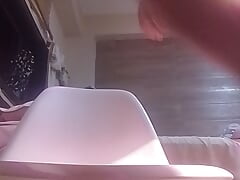 Daily handjob with my big throbbing cock.