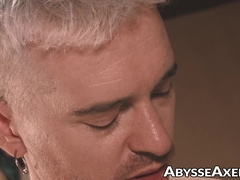 Gombes fists vanished inside bound Axel s gaping asshole