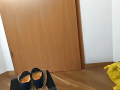 Cum on GF Blue Flat Ballerinas (17. Shot)