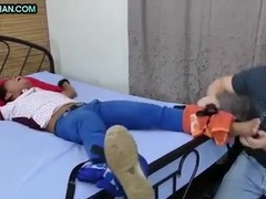 DADDYS ASIANS - Ticklish Chinese youngster poked in delicate DOMINATION & SUBMISSION by white gaydaddy