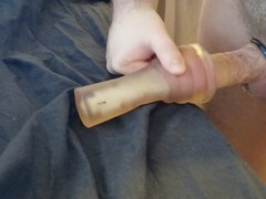 Big dick finished by handjob, stud gives blowjob and cums