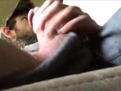 str8 muscle with big blue eyes precum in car 2 6