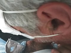 cumshot in the mouth of a mature friend