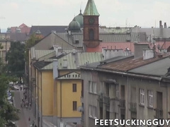 Feet fetish twinks Milo and Tristan fuck raw after blowjob