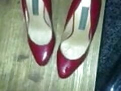 Cumming on wifes red heels