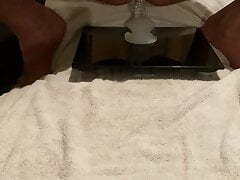 Cockring boy  fuck dildo and cum handsfree