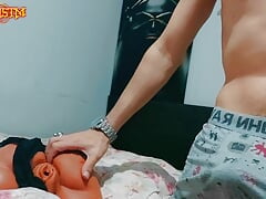 She licks her stepsister's tiny virgin pussy