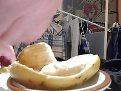 My banana cum, with my cum