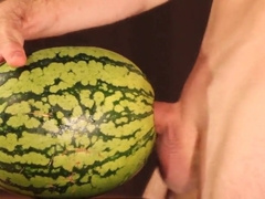 water melon cum - fucking a melon and cumming 3