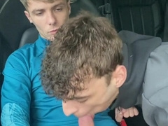 Twunks Gargle each others humungous rods In back seat of the truck