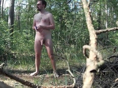 Daddy Caught Stroking in the Woods