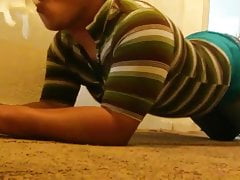 Practicing on sucking dick