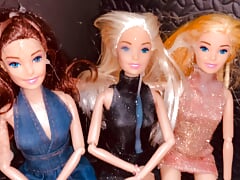 Small Penis Cumming On Clothed Barbie And Friends Dolls - CFNM And Bukkake Fetish Cumshot