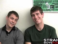 Handsome buddies bang amateur vixen in rough threesome