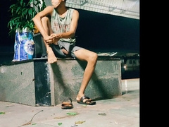 Teenage bumder fellow massaging sumptuous man sausage