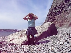 Panty change on beach