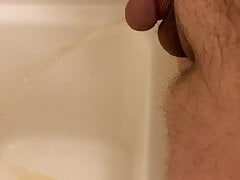 Fat Guy With A Small Penis Pissing