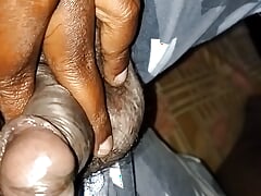 Horny Indian guy masturbation lonely big cock