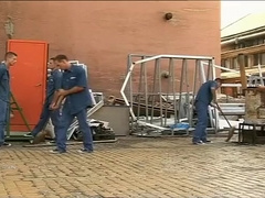 Hottest male pornstars Ken Spencer and Helmut Muller in fabulous uniform, blowjob gay sex video