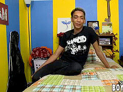 lovely faggot chats and masturbates before launching cum