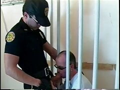 Prisoner gets fucked hard by horny stud after sucking his dick