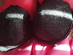 Wife's bras cummed on