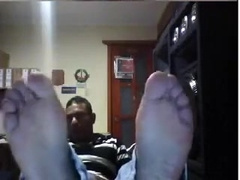 Straight guys feet on webcam #126
