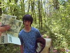 Long-haired Czech twink gets raw-dogged in the woods
