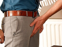 Real-life coworkers wind up fucking on a big black desk