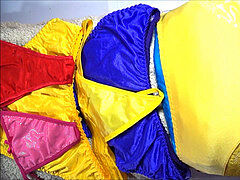excellent jizm on satin panties