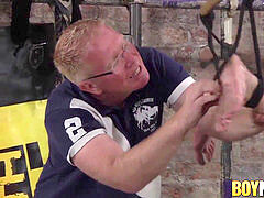 hung youngster Michael Wyatt gets deep-throated by master Sebastian