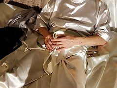 Masturbating in Satin Sheets