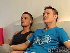 British blokes give each other blowjob before deep anal pounding