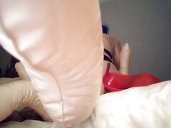 Crossdresser riding doll