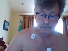 grandpa cum on webcam