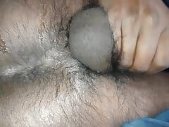 Dirty boy showing ass and cock in public toilet