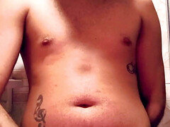 Jerking off in the shower till I cum then I keep going until I squirt