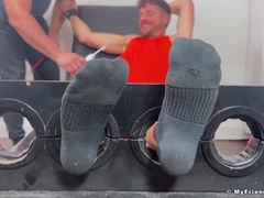 MyFriendsFeet: Strapped Blake Star mocks while being kittled rock-hard by Girth