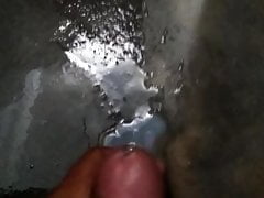 Sexy mastrubation in bathroom
