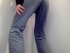 horny slut strips and cums for you