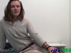 Amateur lad with a big dick gets off on stroking on webcam after a hot chat