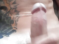 Stroking my big cock