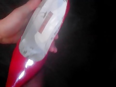 cuming red patent leather pumps