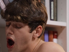 Twink gets a rimjob so deep he speaks in tongues